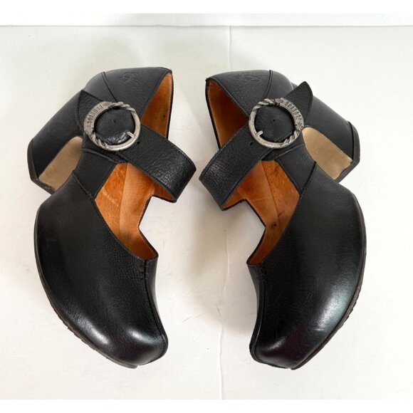 John Fluevog Leather Prepare Leader Platform Mary Jane Heels Black - Picture 1 of 12